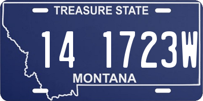 MT license plate 141723W