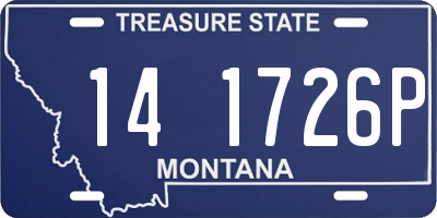 MT license plate 141726P