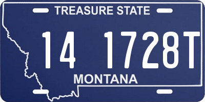 MT license plate 141728T