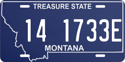 MT license plate 141733E
