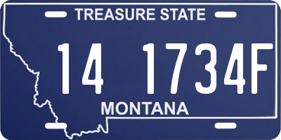 MT license plate 141734F