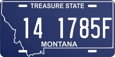 MT license plate 141785F