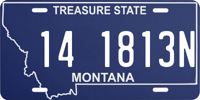 MT license plate 141813N