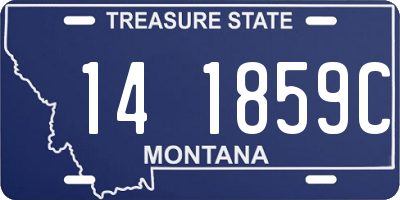 MT license plate 141859C