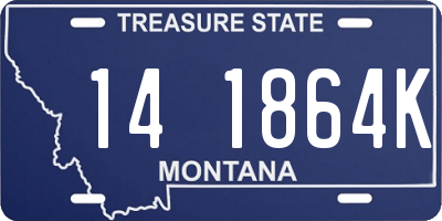 MT license plate 141864K