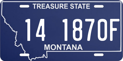MT license plate 141870F