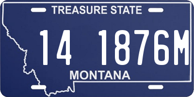 MT license plate 141876M