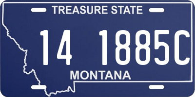 MT license plate 141885C