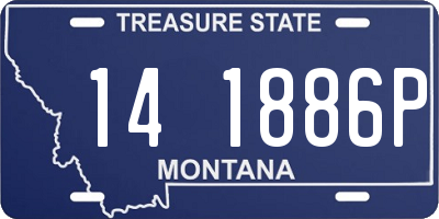 MT license plate 141886P