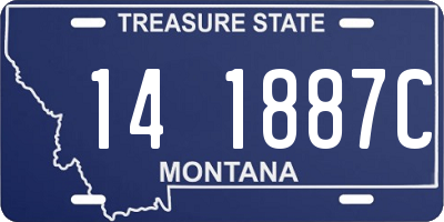 MT license plate 141887C