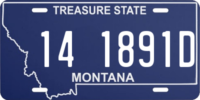 MT license plate 141891D