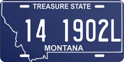 MT license plate 141902L
