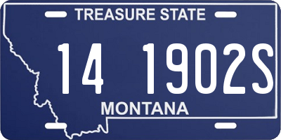 MT license plate 141902S