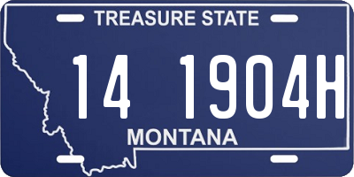 MT license plate 141904H