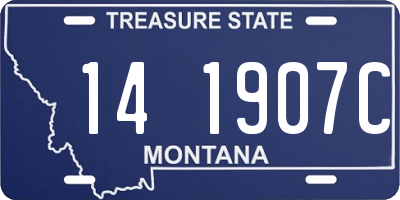 MT license plate 141907C