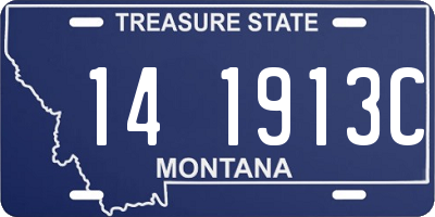 MT license plate 141913C