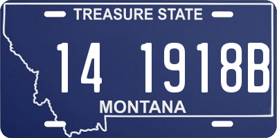 MT license plate 141918B