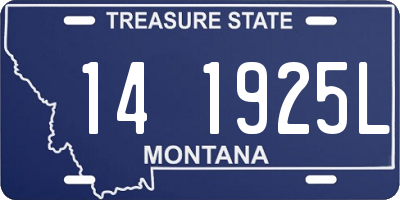 MT license plate 141925L