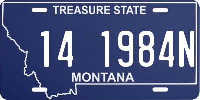 MT license plate 141984N
