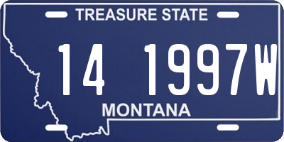 MT license plate 141997W