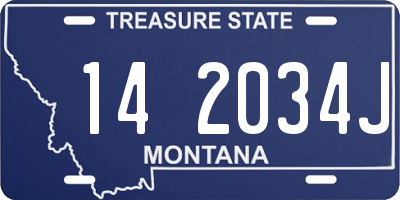 MT license plate 142034J