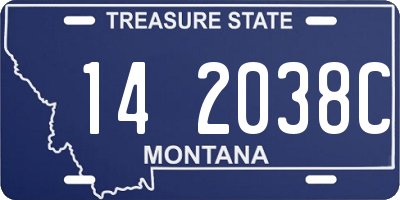 MT license plate 142038C