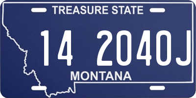 MT license plate 142040J
