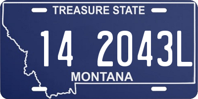 MT license plate 142043L