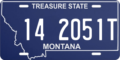 MT license plate 142051T