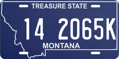MT license plate 142065K