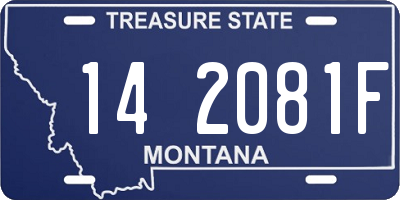 MT license plate 142081F
