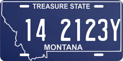 MT license plate 142123Y