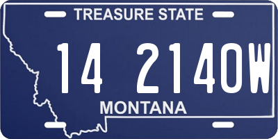 MT license plate 142140W