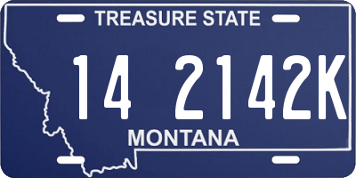 MT license plate 142142K