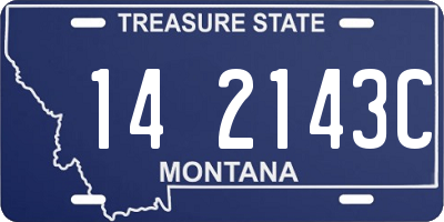 MT license plate 142143C
