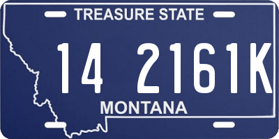 MT license plate 142161K
