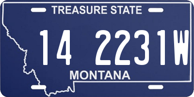 MT license plate 142231W