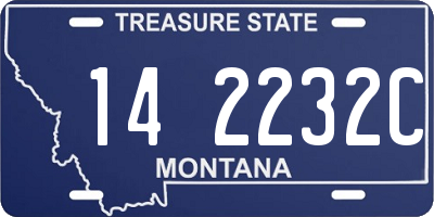 MT license plate 142232C