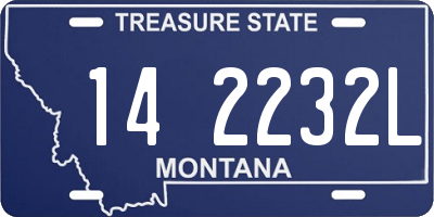 MT license plate 142232L