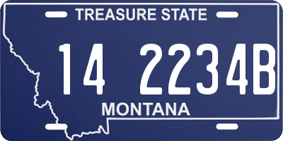 MT license plate 142234B