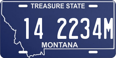 MT license plate 142234M