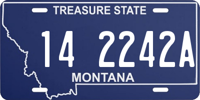 MT license plate 142242A