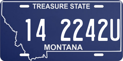 MT license plate 142242U