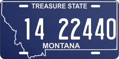 MT license plate 142244O