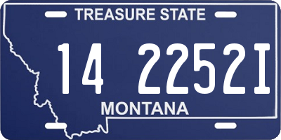 MT license plate 142252I
