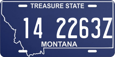 MT license plate 142263Z