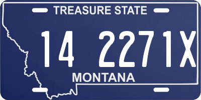 MT license plate 142271X