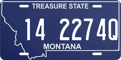 MT license plate 142274Q