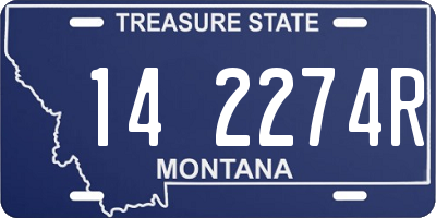 MT license plate 142274R