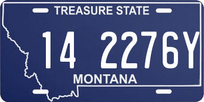 MT license plate 142276Y